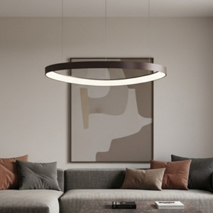 Lampadario per soggiorno moderno marrone led 48w 3000k dimmerabile