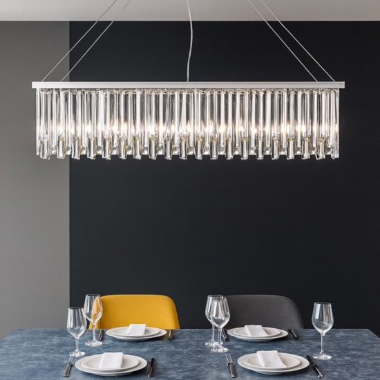 Lampadario so batida ondaluce di cristallo per salone