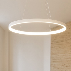 Vivida lifering-o lampadario moderno bianco led 50w 3000k 4000k ovale