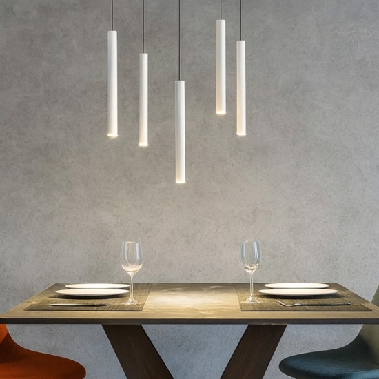 Top light round tube lampadario cilindri bianchi per salotto