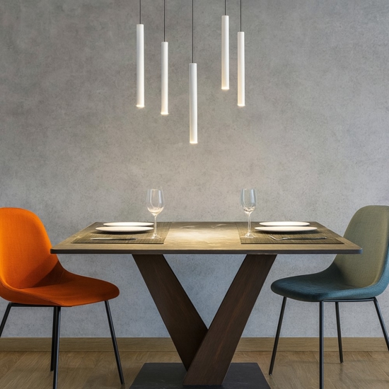 Top light round tube lampadario cilindri bianchi per salotto
