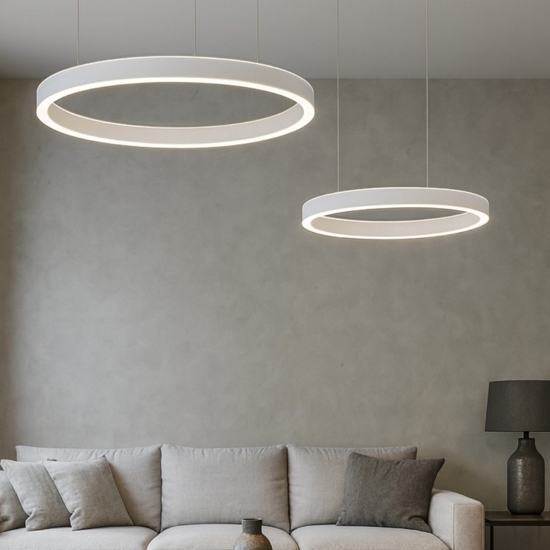Lampadario criseide gea luce bianco led 100w 3000k moderno