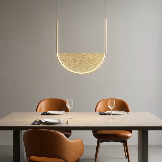 Ondaluce so lotus oro lampadario moderno led dimmerabile