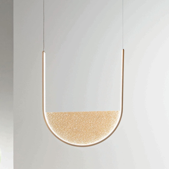 Ondaluce so lotus oro lampadario moderno led dimmerabile