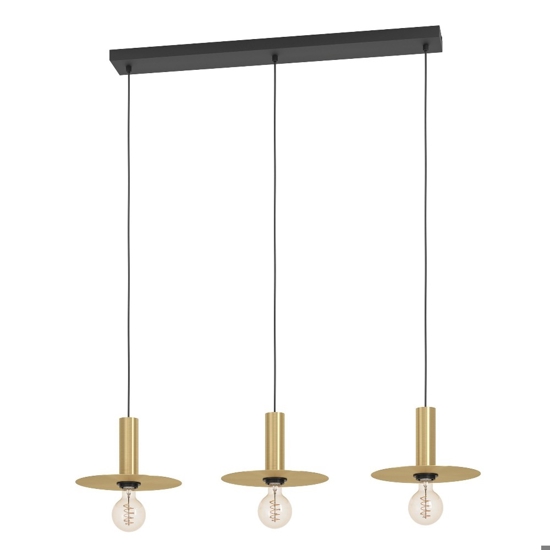 Escandell eglo lampadario da cucina minimal 3 luci colore oro