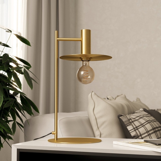 Escandell eglo lampada da tavolo in acciaio colore oro