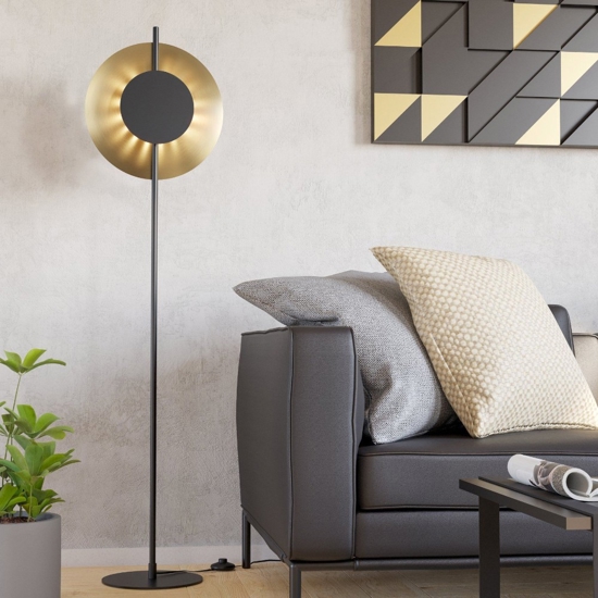 Tocina eglo lampada da terra con portalampada circolare led 3000k