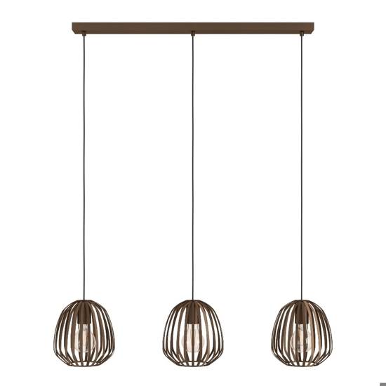 Espinal eglo lampadario da cucina colore marrone 3 luci