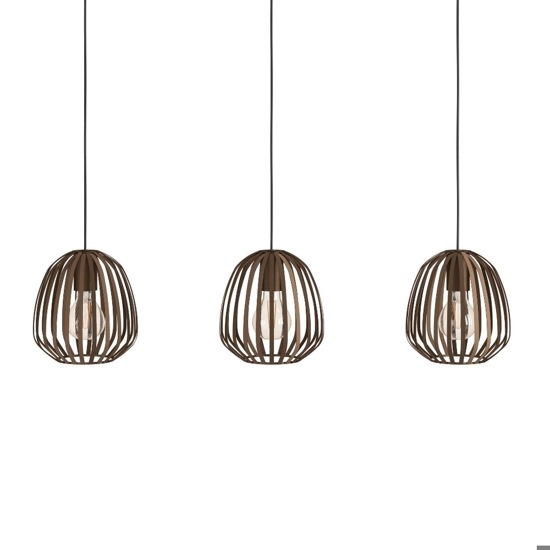 Espinal eglo lampadario da cucina colore marrone 3 luci