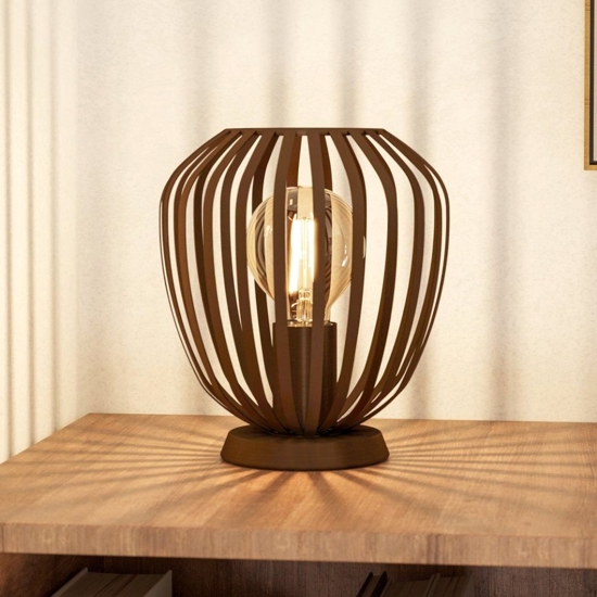 Espinal eglo lampada da tavolo marrone con illuminazione particolare