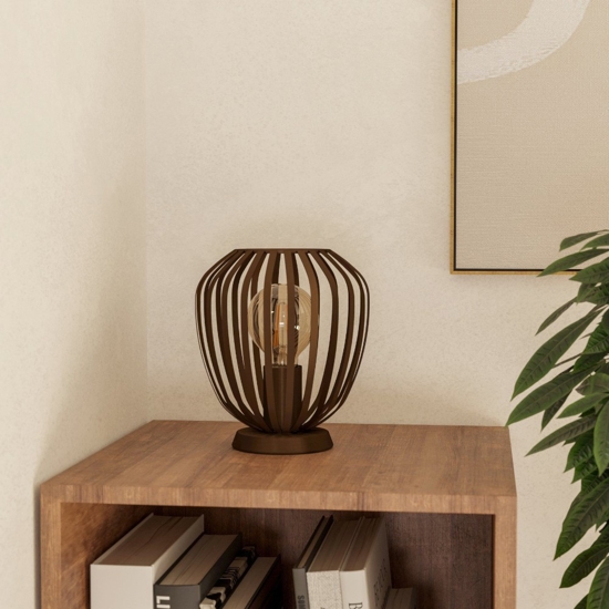 Espinal eglo lampada da tavolo marrone con illuminazione particolare