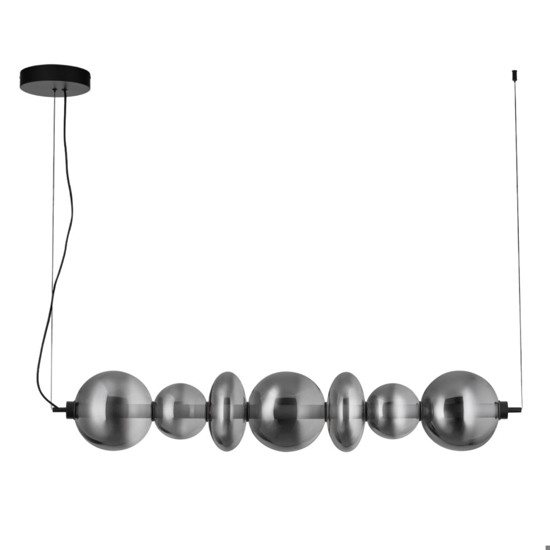 Lampadario orizzontale moderno con sfere di vetro per soggiorno
