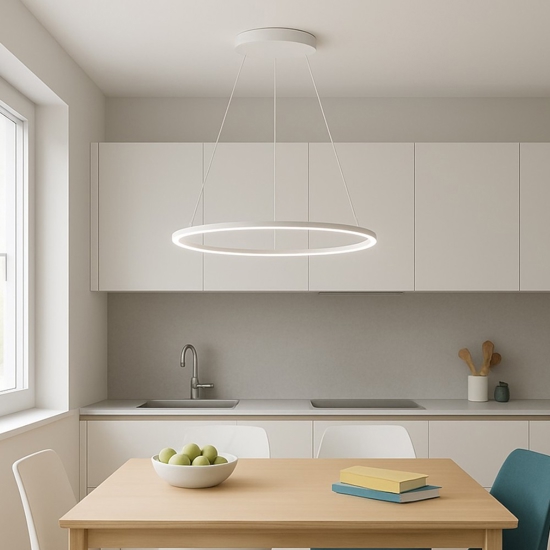 Erika s-p bianco gea luce lampadario cerchio led 38w 3000k