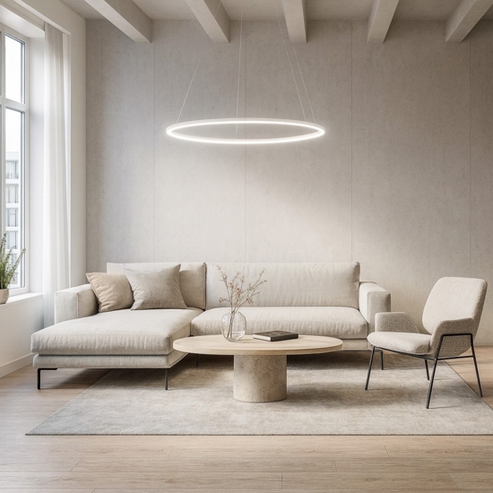 Erika s-p bianco gea luce lampadario cerchio led 38w 3000k