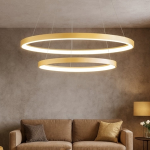 Visualizza i dettagli per Gea luce krizia lampadario moderno led 88w 3000k ad anelli Gea luce krizia lampadario moderno led 88w 3000k ad anelli