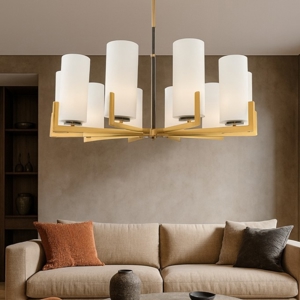 Visualizza i dettagli per Maytoni fortano lampadario moderno 10 luci con paralumi cilindrici Maytoni fortano lampadario moderno 10 luci con paralumi cilindrici