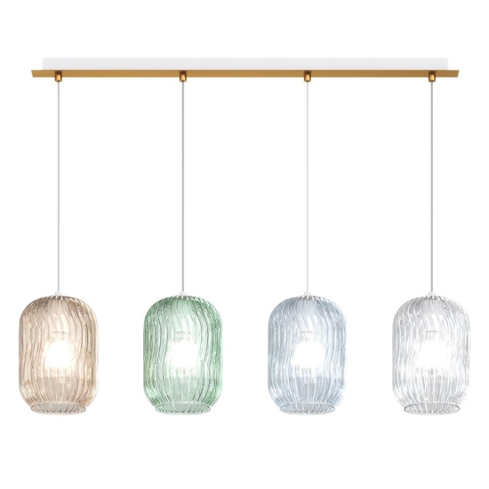 Lampadario moderno vetri multicolor top light tender