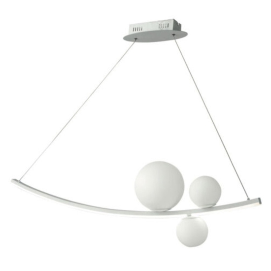 Ondaluce so altalena led 48w 3000k bianco lampadario design