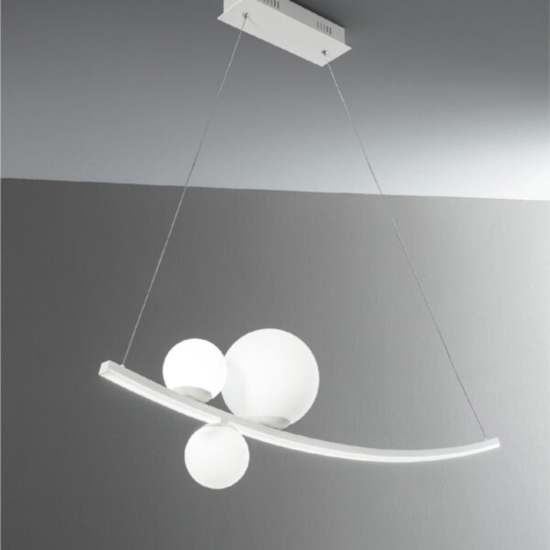 Ondaluce so altalena led 48w 3000k bianco lampadario design