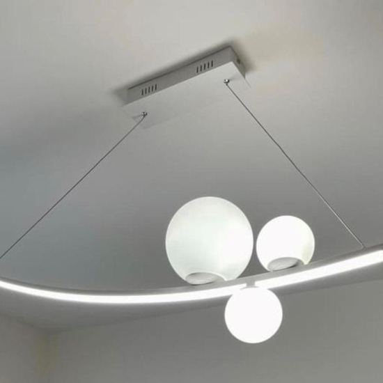 Ondaluce so altalena led 48w 3000k bianco lampadario design