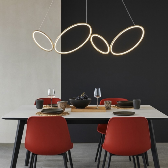 Ondaluce so rice oro lampadario moderno per soggiorno
