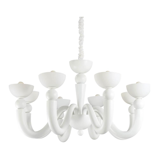 Bon bon sp8 ideal lux lampadario bianco