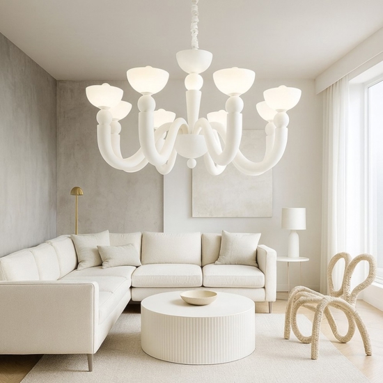 Bon bon sp8 ideal lux lampadario bianco