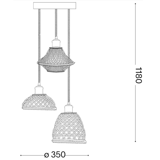 Lugano sp3 ideal lux lampadario di ceramica