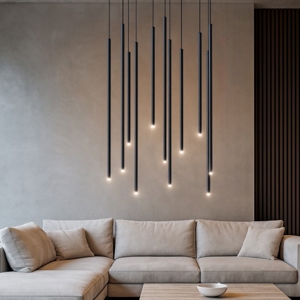 Filo ideal lux lampadario moderno led 19w 3000k sp12 nero