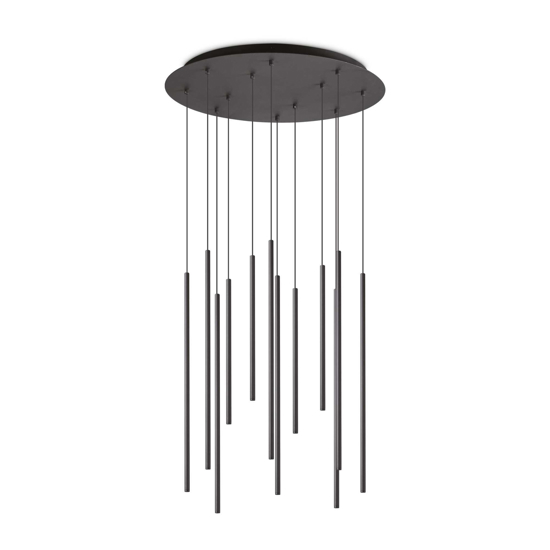 Filo ideal lux lampadario moderno led 19w 3000k sp12 nero