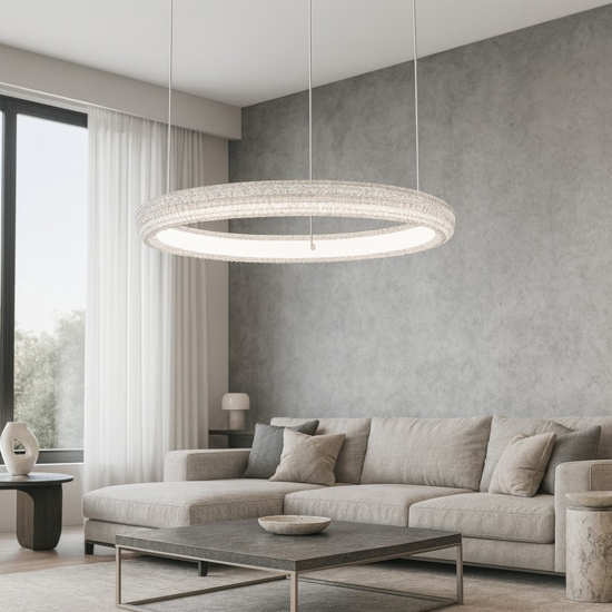 Ideal lux miracle sp d40 lampadario moderno cristalli led 3000k