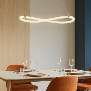 Visualizza i dettagli per Lampadario moderno oro tubo di silicone cerchio led 15w 3000k Lampadario moderno oro tubo di silicone cerchio led 15w 3000k