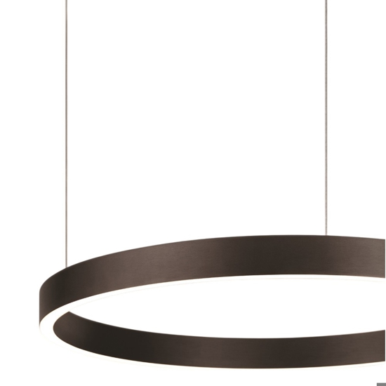 Lampadario moderno cerchio marrone led 60w 3000k