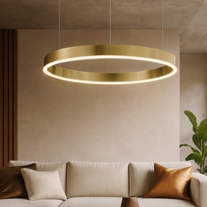 Visualizza i dettagli per Lampadario cerchio 60cm oro led 50w 2700k a 6000k dimmerabile Lampadario cerchio 60cm oro led 50w 2700k a 6000k dimmerabile