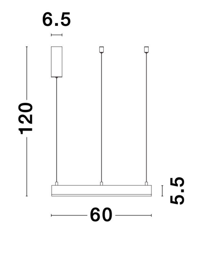Lampadario anello nero 60cm led 40w 2700k a 6000k dimmerabile