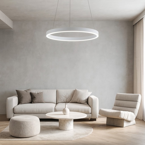 Lampadario criseide sg bianco gea luce led 80w 3000k