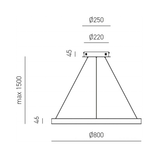 Gea luce criseide s-g oro lampadario led 80w 3000k moderno
