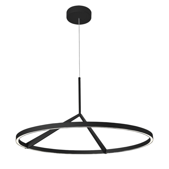 Lampadario nero moderno led 51w 3000k 4000k vivida meridiana