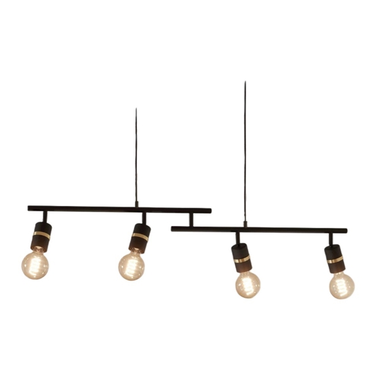 Lurone eglo lampadario da cucina moderno orientabile colore nero