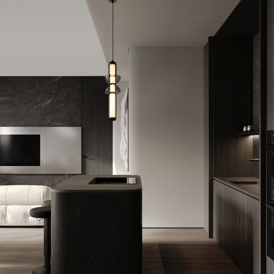 Lampada a sospensione per isola cucina design originale led 3000k