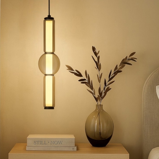 Lampada a sospensione per comodino design minimal led 3000k dimmerabile