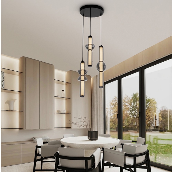 Lampadario da cucina moderna 3 luci dimmerabili led 3000k