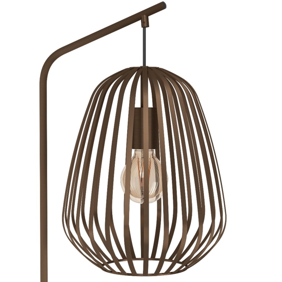 Espinal eglo lampada da terra marrone con luce pendente