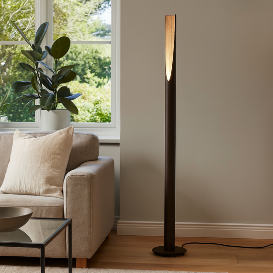 Barbotto eglo lampada da terra cilindrica nera moderna gu10 led 3000k