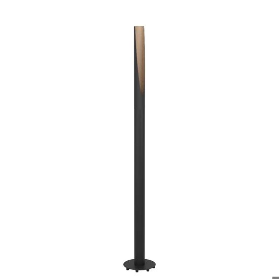 Barbotto eglo lampada da terra cilindrica nera moderna gu10 led 3000k