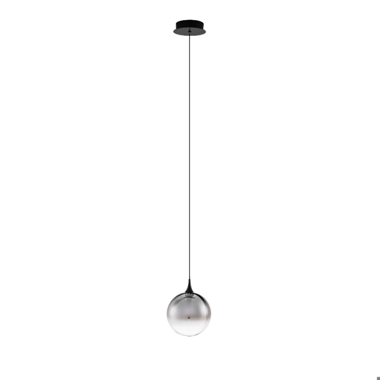 Lampada a sospensione per comodino con sfera in vetro led 3000k