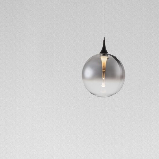 Lampada a sospensione per comodino con sfera in vetro led 3000k