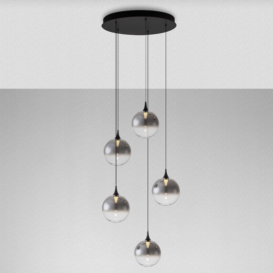 Lampadario da cucina led 3000k minimal con sfere in vetro