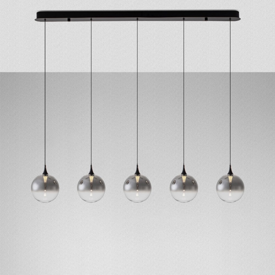 Lampadario da cucina 5 luci moderno led 3000k dimmerabile