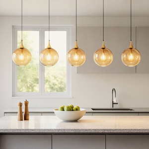 Visualizza i dettagli per Lampadario da cucina con sfere pendenti led 3000k dimmerabile Lampadario da cucina con sfere pendenti led 3000k dimmerabile